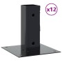 Bases para postes cuadradas 12 uds. Antracita 51x51 mm von , Zaunpfosten - Ref: Foro24-42000021, Preis: 61,77 €, Rabatt: -5%%
