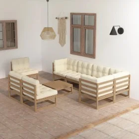 Garden furniture set 9 pieces and cushions solid pine wood by vidaXL, Garden sets - Ref: Foro24-3076682, Price: 892,50 €, Dis...