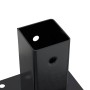 Bases para postes cuadradas 12 uds. Antracita 61x61 mm de , Postes de cerca - Ref: Foro24-42000023, Precio: 55,50 €, Descuent...