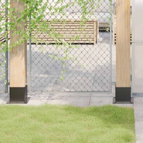 Bases para postes cuadradas 12 uds. Antracita 141x141 mm de , Postes de cerca - Ref: Foro24-42000035, Precio: 100,07 €, Descu...