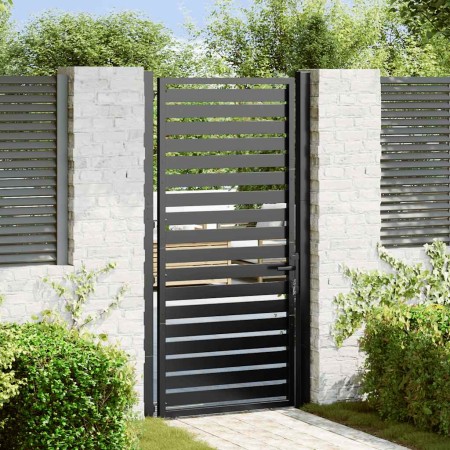 Puerta de jardín con cerradura de aluminio negra 100x180 cm by , garden gates - Ref: Foro24-42004149, Price: 309,54 €, Discou...