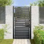 Puerta de jardín con cerradura de aluminio negra 100x180 cm by , garden gates - Ref: Foro24-42004149, Price: 309,54 €, Discou...