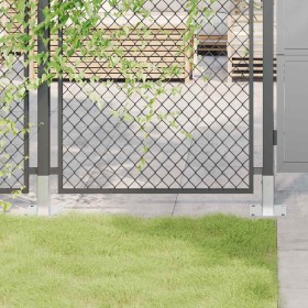 Bases para postes cuadradas 4 uds. Plata 46x46 mm von , Zaunpfosten - Ref: Foro24-42000000, Preis: 23,97 €, Rabatt: %