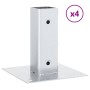 Bases para postes cuadradas 4 uds. Plata 46x46 mm de , Postes de cerca - Ref: Foro24-42000000, Precio: 25,36 €, Descuento: %