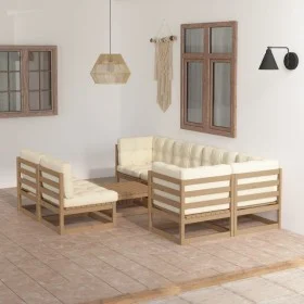 Gartenmöbel 8-teilig und Kissen aus massivem Kiefernholz von vidaXL, Gartensets - Ref: Foro24-3076662, Preis: 785,35 €, Rabat...