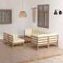 Gartenmöbel 8-teilig und Kissen aus massivem Kiefernholz von vidaXL, Gartensets - Ref: Foro24-3076662, Preis: 785,24 €, Rabat...
