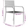 Juego de comedor para jardín 9 piezas gris by , Garden sets - Ref: Foro24-3099588, Price: 396,89 €, Discount: %