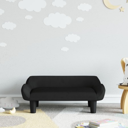 Sofá para niños de terciopelo negro 70x40x24 cm by , Baby and Toddler Furniture - Ref: Foro24-3196353, Price: 68,09 €, Discou...