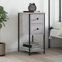 Mesita de noche madera de ingeniería gris Sonoma 32x42x70 cm by , Nightstands - Ref: Foro24-826099, Price: 55,68 €, Discount: %