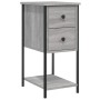 Mesita de noche madera de ingeniería gris Sonoma 32x42x70 cm