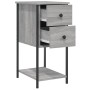 Mesita de noche madera de ingeniería gris Sonoma 32x42x70 cm by , Nightstands - Ref: Foro24-826099, Price: 55,68 €, Discount: %