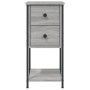 Mesita de noche madera de ingeniería gris Sonoma 32x42x70 cm by , Nightstands - Ref: Foro24-826099, Price: 55,68 €, Discount: %