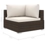 Set muebles de jardín 6 piezas y cojines ratán sintético marrón by , Garden sets - Ref: Foro24-46769, Price: 630,85 €, Discou...