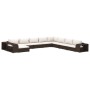 Set muebles de jardín 11 pzas y cojines ratán sintético marrón von , Gartensets - Ref: Foro24-46826, Preis: 914,75 €, Rabatt: %