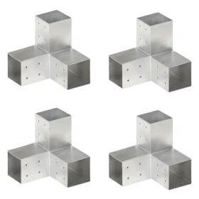 Conectores de postes en Y 4 uds metal galvanizado 81x81 mm de , Postes de cerca - Ref: Foro24-145466, Precio: 76,01 €, Descue...