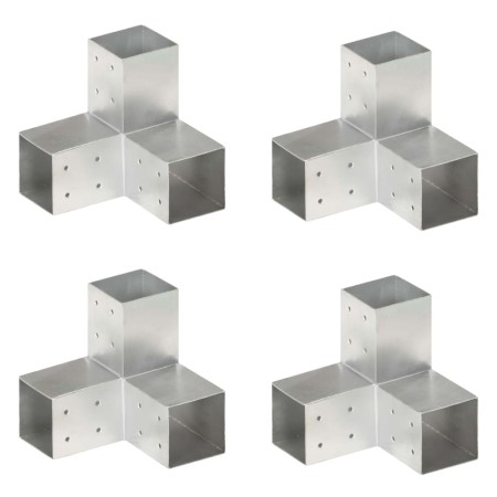 Conectores de postes en Y 4 uds metal galvanizado 81x81 mm de , Postes de cerca - Ref: Foro24-145466, Precio: 82,36 €, Descue...
