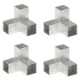 Conectores de postes en Y 4 uds metal galvanizado 81x81 mm de , Postes de cerca - Ref: Foro24-145466, Precio: 82,36 €, Descue...