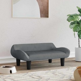 Cama para perros de terciopelo gris oscuro 70x40x24 cm von , Betten für Hunde - Ref: Foro24-171953, Preis: 72,56 €, Rabatt: -5%%