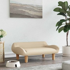 Cama para perros de tela crema 70x40x24 cm von , Betten für Hunde - Ref: Foro24-171945, Preis: 63,95 €, Rabatt: -5%%