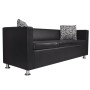 Conjunto de sofás de 2 y 3 plazas y sillón de cuero artificial negro by , Sofas - Ref: Foro24-272179, Price: 826,60 €, Discou...