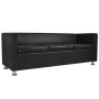 Conjunto de sofás de 2 y 3 plazas y sillón de cuero artificial negro by , Sofas - Ref: Foro24-272179, Price: 826,60 €, Discou...