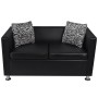 Conjunto de sofás de 2 y 3 plazas y sillón de cuero artificial negro by , Sofas - Ref: Foro24-272179, Price: 826,60 €, Discou...