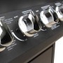 Barbacoa grill de gas 4+1 quemadores negra de , Barbacoas - Ref: Foro24-273789, Precio: 296,50 €, Descuento: %