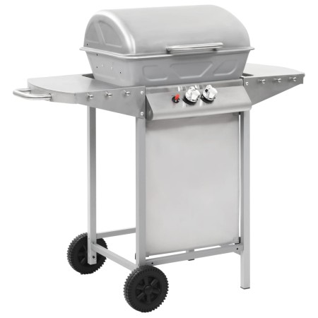 Barbacoa portátil de gas con 2 zonas plateada acero inoxidable von , Grillen - Ref: Foro24-276149, Preis: 152,22 €, Rabatt: %