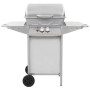 Barbacoa portátil de gas con 2 zonas plateada acero inoxidable von , Grillen - Ref: Foro24-276149, Preis: 152,22 €, Rabatt: %
