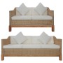 Juego de sofás con cojines 2 piezas ratán natural by , Sofas - Ref: Foro24-278615, Price: 1,00 €, Discount: %