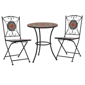 Set mesa y sillas bistró 3 piezas mosaico cerámica naranja/gris von , Gartensets - Ref: Foro24-279691, Preis: 233,68 €, Rabat...