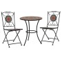 Set mesa y sillas bistró 3 piezas mosaico cerámica naranja/gris von , Gartensets - Ref: Foro24-279691, Preis: 233,68 €, Rabat...