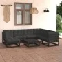 Gartenmöbel 8 Stück und Kissen aus massivem Kiefernholz von vidaXL, Gartensets - Ref: Foro24-3076763, Preis: 855,42 €, Rabatt: %