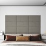 Paneles de pared 12 uds terciopelo gris claro 60x30 cm 2,16 m² de , Recubrimiento de paredes - Ref: Foro24-343863, Precio: 57...