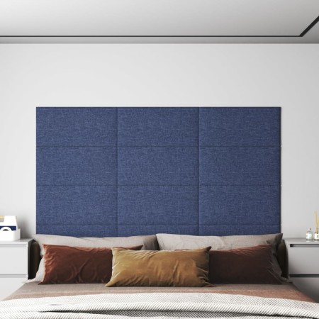 Paneles de pared 12 uds tela azul 60x30 cm 2,16 m² de , Recubrimiento de paredes - Ref: Foro24-343854, Precio: 58,90 €, Descu...