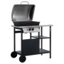 Barbacoa portátil de gas con mesita 3 estantes negro y plateado | Foro24.es | Tu tienda online para hogar, jardín y más Foro24.es