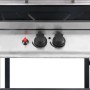 Barbacoa portátil de gas con mesita 3 estantes negro y plateado | Foro24.es | Tu tienda online para hogar, jardín y más Foro24.es