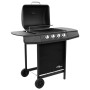 Barbacoa de gas con 4 fogones negra de , Barbacoas - Ref: Foro24-3053622, Precio: 200,92 €, Descuento: %