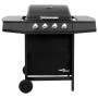 Barbacoa de gas con 4 fogones negra de , Barbacoas - Ref: Foro24-3053622, Precio: 200,92 €, Descuento: %