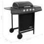 Barbacoa de gas con 4 fogones negra de , Barbacoas - Ref: Foro24-3053622, Precio: 200,92 €, Descuento: %