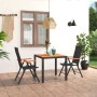 Juego de comedor para jardín 3 piezas negro y marrón by , Garden sets - Ref: Foro24-3060076, Price: 295,46 €, Discount: %