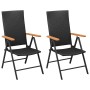 Juego de comedor para jardín 3 piezas negro y marrón by , Garden sets - Ref: Foro24-3060076, Price: 295,46 €, Discount: %
