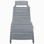 Tumbona con cojín madera maciza de acacia gris by , Loungers - Ref: Foro24-3064052, Price: 150,09 €, Discount: %