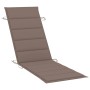 Tumbona con cojín madera maciza de acacia gris by , Loungers - Ref: Foro24-3064052, Price: 150,09 €, Discount: %