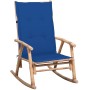 Silla mecedora con cojín bambú von , Gartenstühle - Ref: Foro24-3063913, Preis: 141,55 €, Rabatt: %