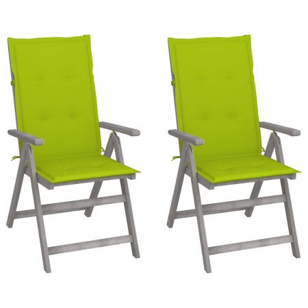 Sillas reclinables jardín y cojines 2 uds madera maciza acacia by , Garden chairs - Ref: Foro24-3064709, Price: 171,15 €, Dis...