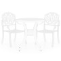 Mesa y sillas de bistró 3 piezas aluminio fundido blanco by , Garden sets - Ref: Foro24-3070573, Price: 501,41 €, Discount: %