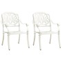 Mesa y sillas de bistró 3 piezas aluminio fundido blanco by , Garden sets - Ref: Foro24-3070573, Price: 501,41 €, Discount: %