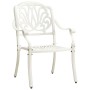 Mesa y sillas de bistró 3 piezas aluminio fundido blanco by , Garden sets - Ref: Foro24-3070573, Price: 501,41 €, Discount: %