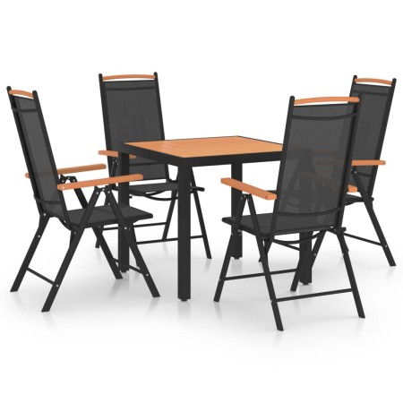 Juego de comedor de jardín 5 piezas aluminio negro von , Gartensets - Ref: Foro24-3070628, Preis: 444,80 €, Rabatt: %